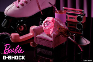 カシオ、バービーの世界観を表現したG-SHOCK「GMA-S110BE」