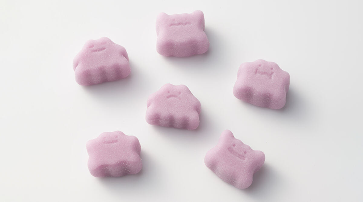 ポケモン「ぷにぷに!じゅうなんグミ メタモン(グレープサイダー味)」