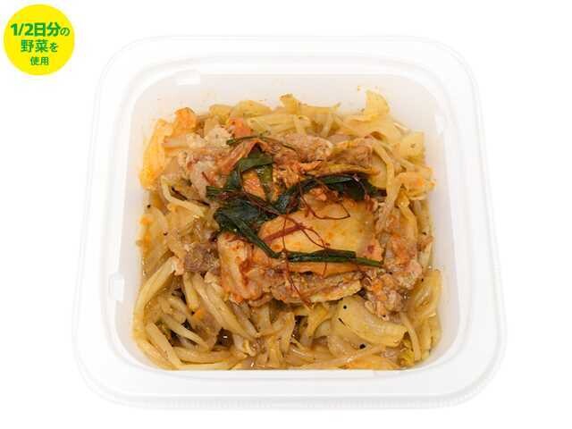 「1/2分の野菜が摂れる旨辛豚キムチ」(378円)