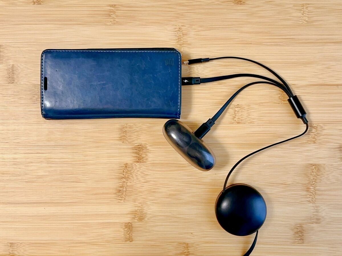 Type-C、ライトニング、マイクロUSBの3種類の端子を搭載し充電ケーブル