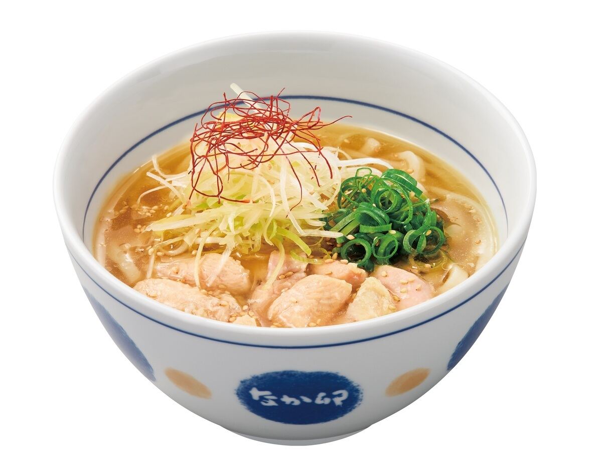 なか卯「白髪ねぎ鶏塩うどん」