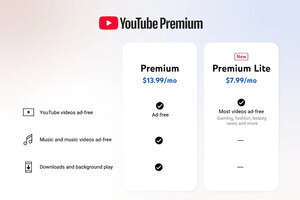 YouTube「Premium Lite」発表