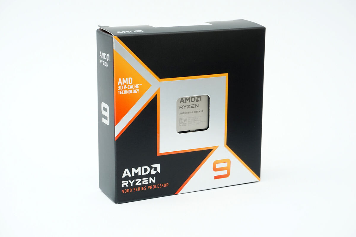 AMD Ryzen 9 9950X3Dのリテールパッケージ