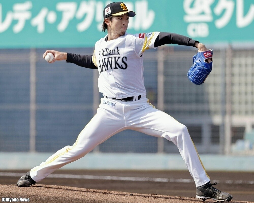 ソフトバンク・上沢直之 (C)Kyodo News