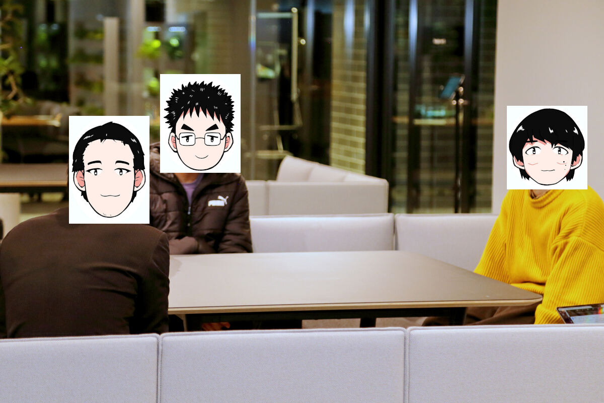 スキンケアとヘアケアに関する男子学生座談会の様子