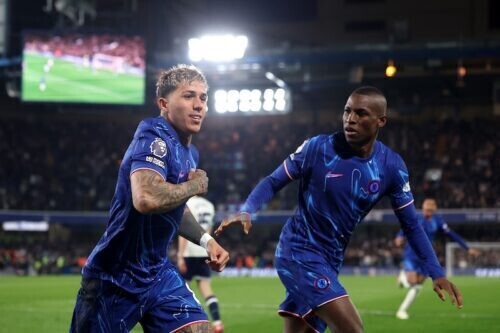 決勝弾を挙げたエンソ・フェルナンデス（左）[写真]=Getty Images