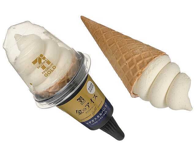 「7プレミアムゴールド 金のワッフルコーン マダガスカルバニラ」(397円)