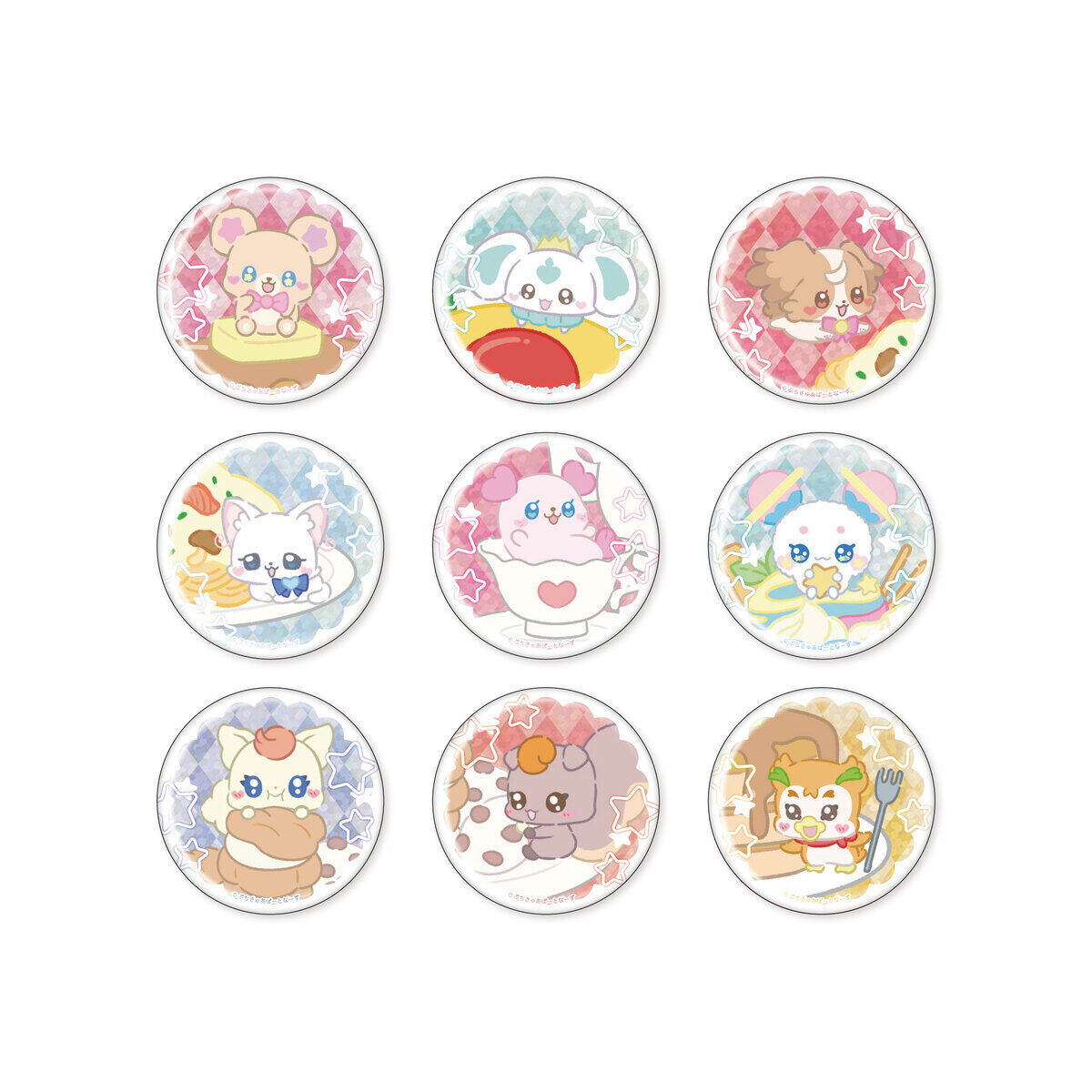「ぷちきゅあはじめてかふぇ」ランダムホログラム缶バッジ