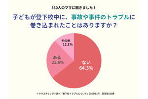 2割以上が登下校中のトラブルを経験、安全対策はどうしてる?