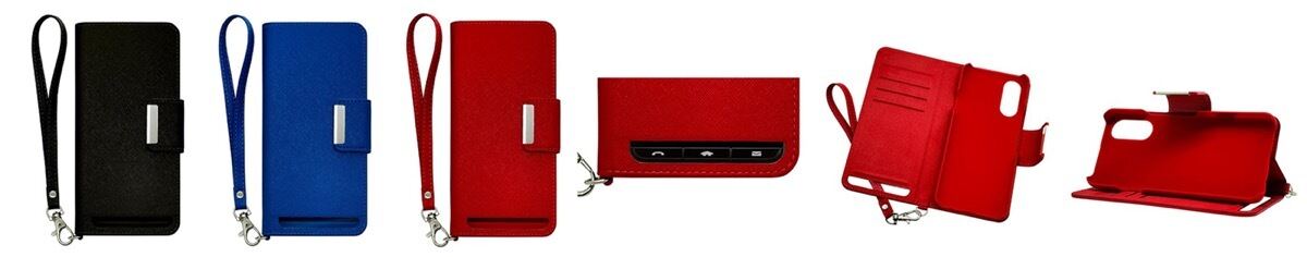 着信がわかる抗菌・抗ウイルスブックタイプケース ハンドストラップ付