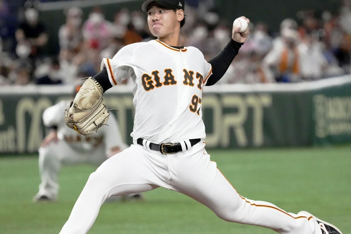 巨人・井上温大 (C) Kyodo News