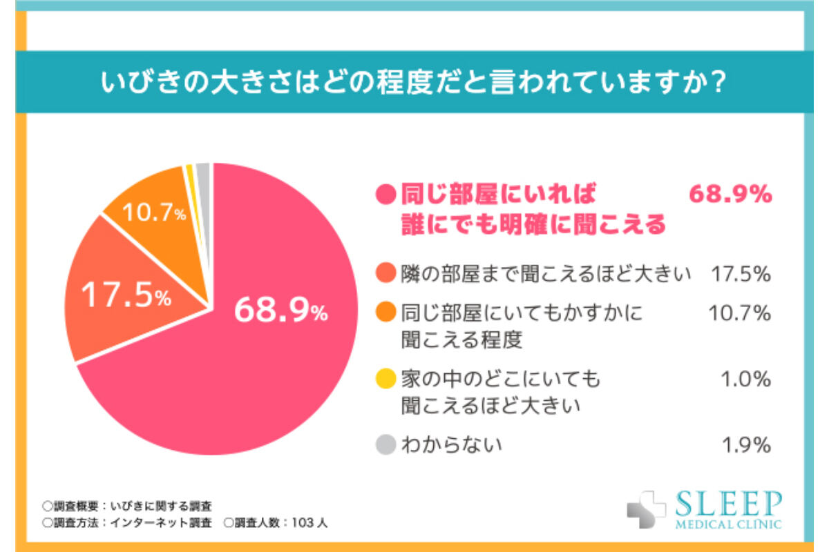 いびきの大きさはどの程度