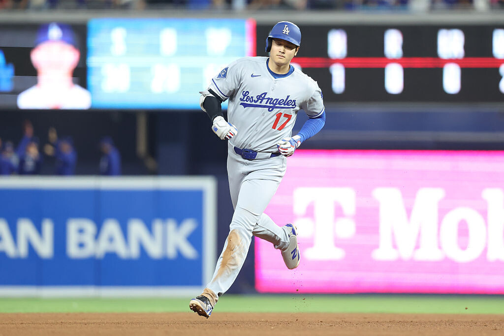 9号本塁打を放ったドジャース・大谷翔平（写真＝GettyImages）