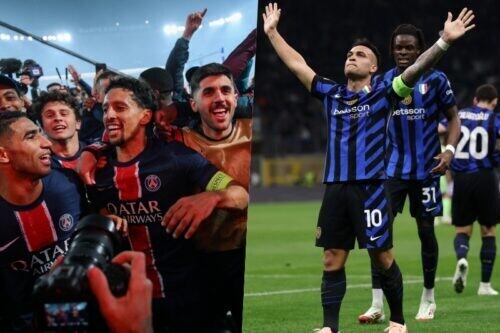CL決勝に進出したPSG（左）とインテル（右） [写真]=Getty Images