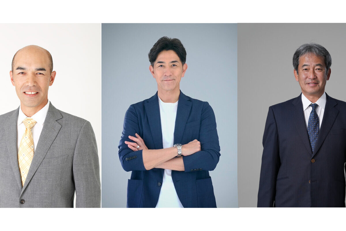 左から和田一浩氏、G.G.佐藤氏、潮崎哲也氏（球団提供）