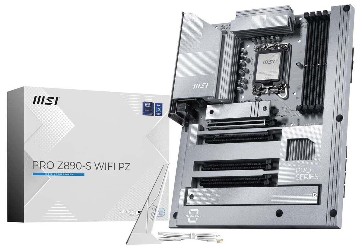 MSIの「PRO Z890-S WIFI PZ」。同社「Project Zero」シリーズのモデルだ