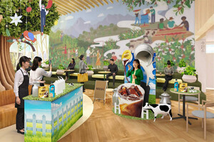 「ネスカフェ原宿」がミニ牧場に!? 全国10種類のご当地牛乳でアイスラテを楽しむイベント開催 - JA全農とコラボ