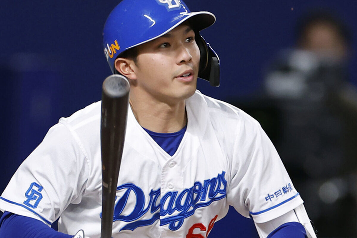 中日・福永裕基 (C) Kyodo News