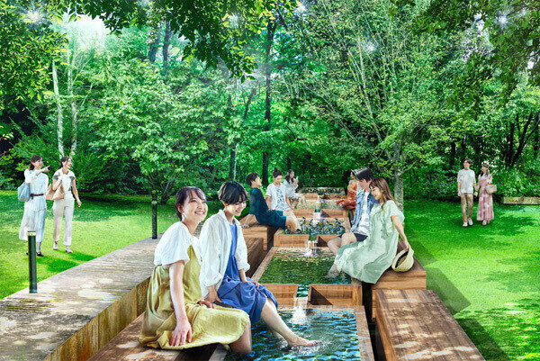 【星野リゾート】軽井沢「星野温泉 トンボの湯」に足水桶＆足水アイスバスが登場 - 湧水かけ流しで夏の涼を満喫
