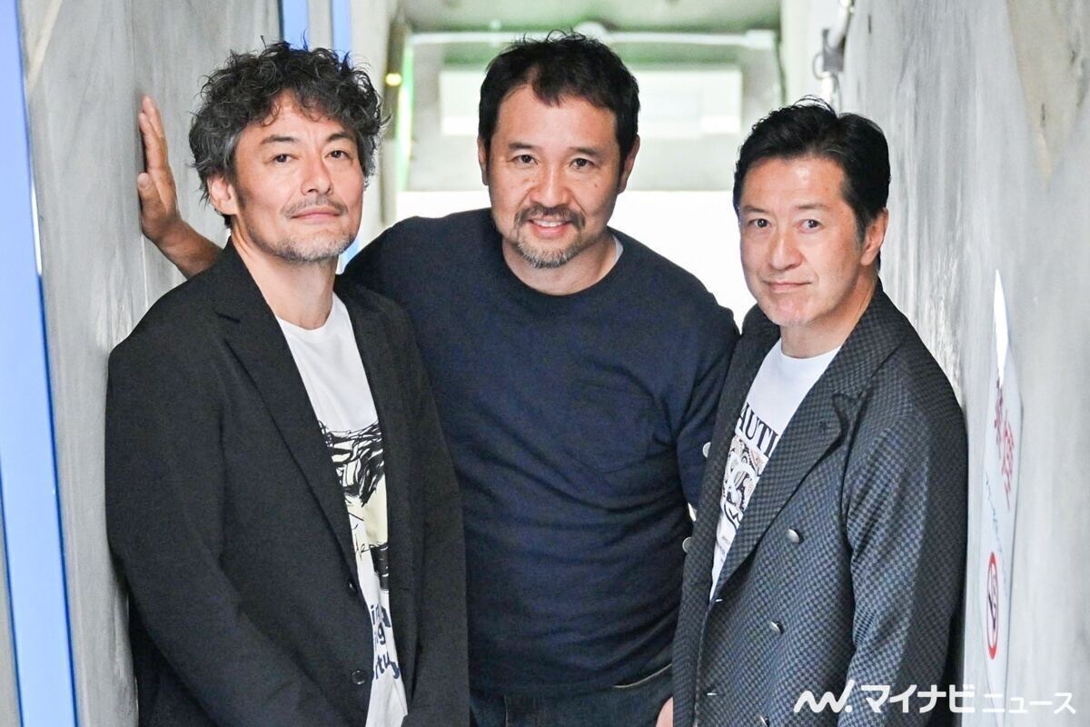 (左から)山口馬木也、安田淳一監督、冨家ノリマサ　撮影：蔦野裕