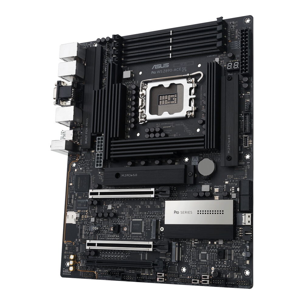 ASUSの「PRO WS Z890-ACE SE」。LANはMarvell AQtion 10GbE+Intel 2.5GbEだ