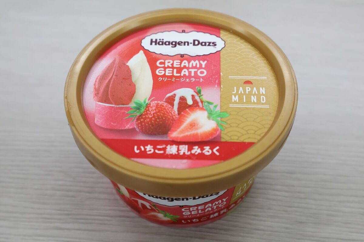 JAPAN MIND ミニカップ CREAMY GELATO『いちご練乳みるく』（6月24日発売/351円）