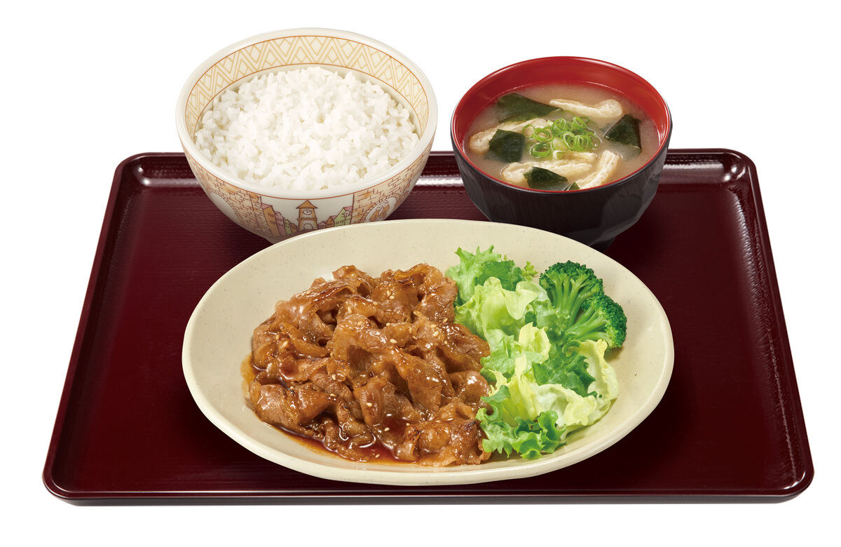すき家「牛カルビ焼肉定食」