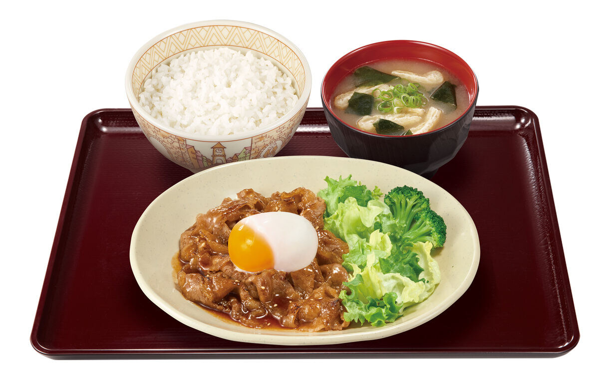 すき家「おんたま牛カルビ焼肉定食」