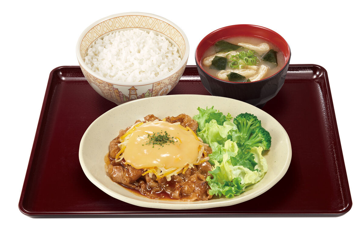 すき家「チーズ牛カルビ焼肉定食」