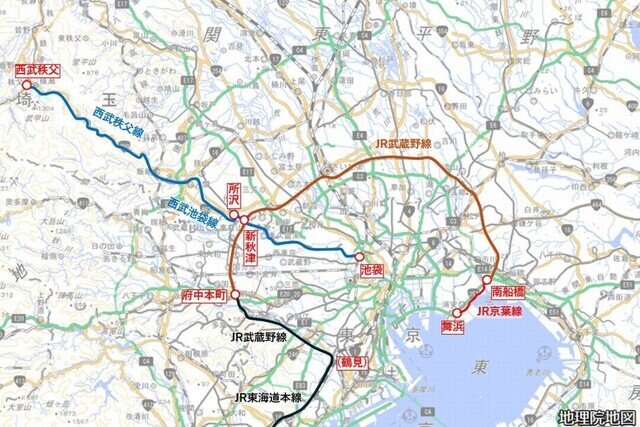 JR東日本と西武鉄道の直通運転構想、国鉄時代に貨物列車で実績あり