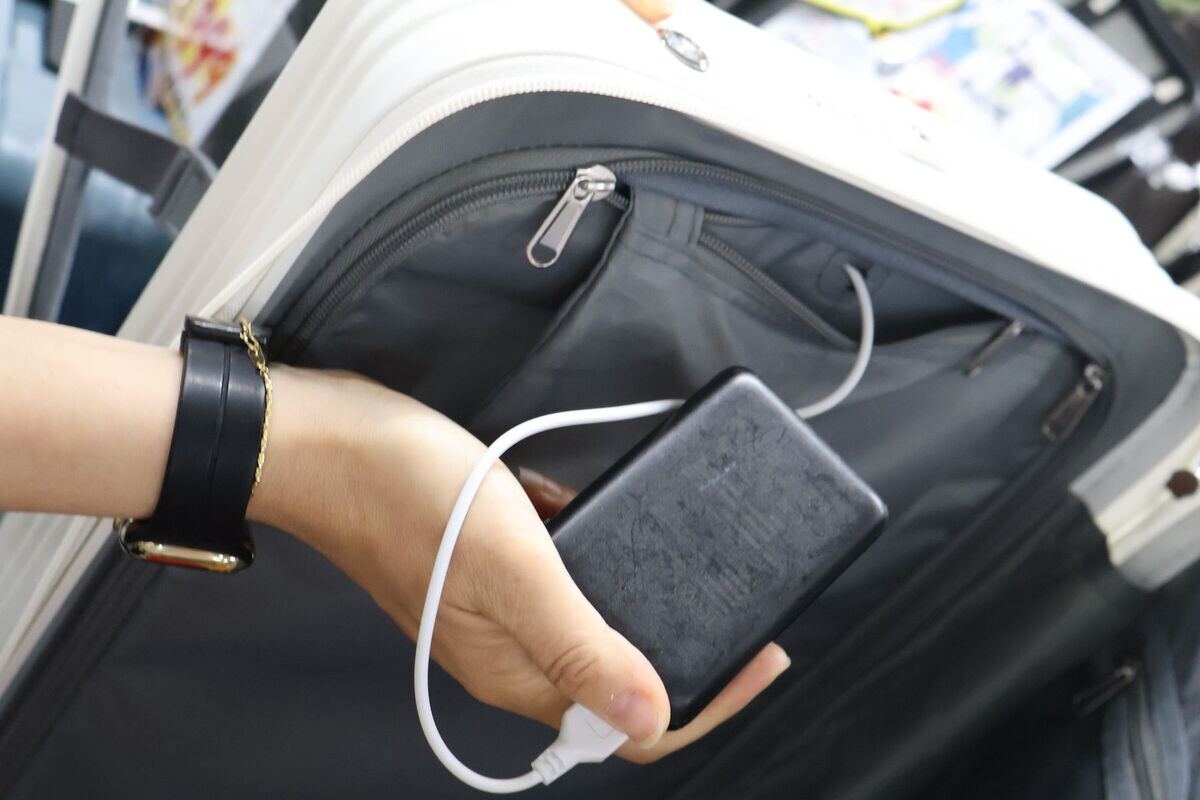 中にモバイルバッテリーを仕込んで光らせている