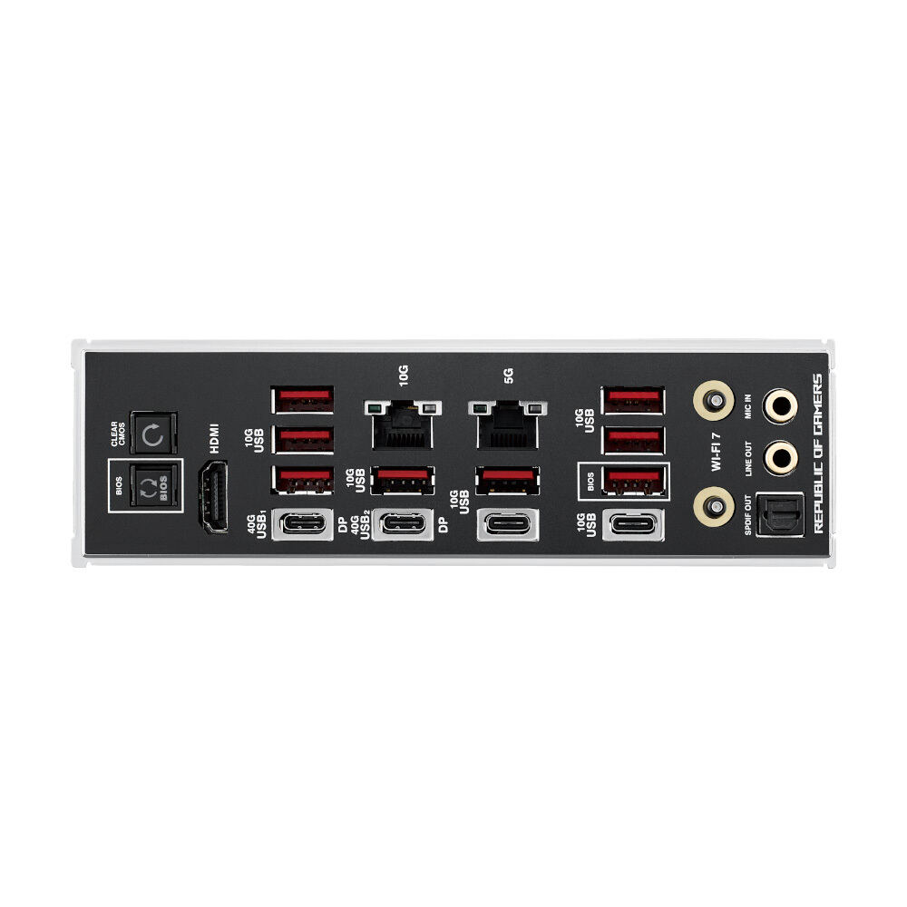 リアにはMarvell 10GbE、Realtek 5GbE、USB4(40Gbps)タイプC×2などを備える