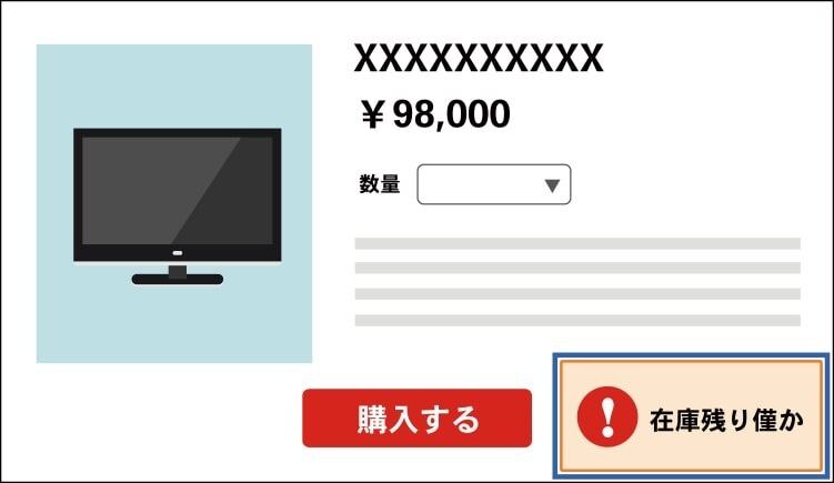緊急性（在庫僅か）
