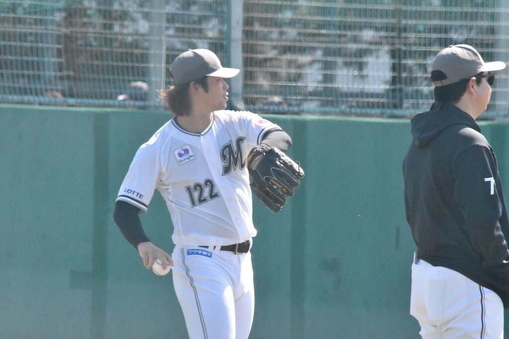 ロッテ・森遼大朗（撮影＝岩下雄太）［撮影日＝25年4月4日］