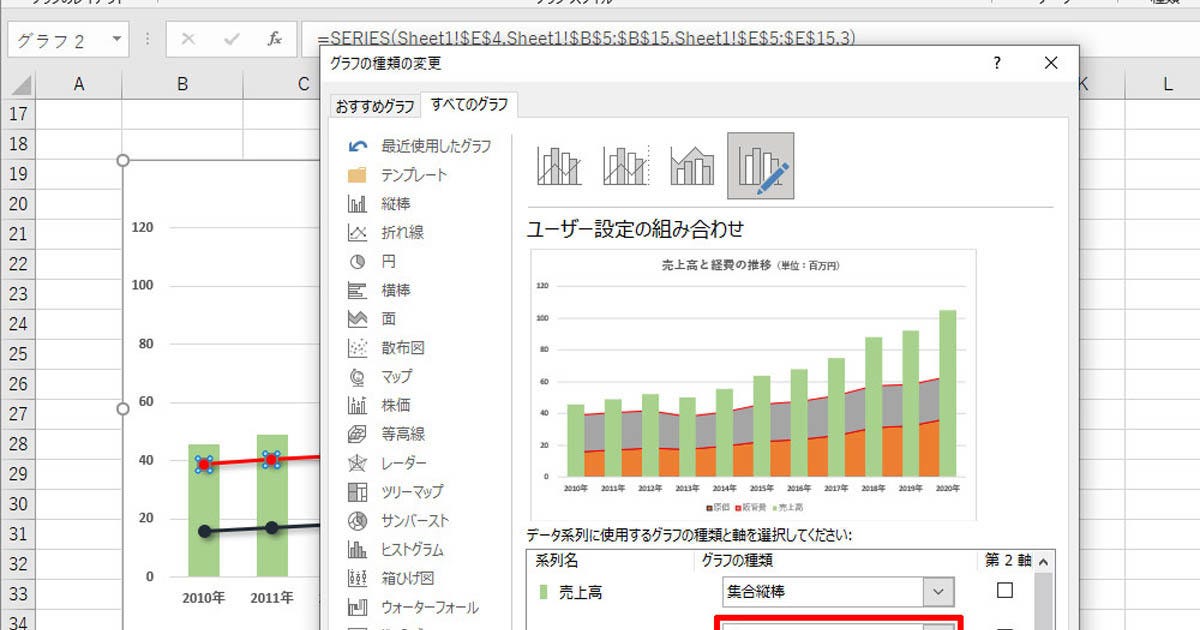 作り方で変わる Excelグラフ実践テク 第16回 複合グラフを思い通りに作成するには マピオンニュース