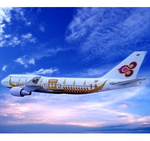 この航空会社の飛行機が見たい! 第1回 ロゴは寺院などタイ文化を表現。特別塗装にロイヤルバージ - タイ国際航空