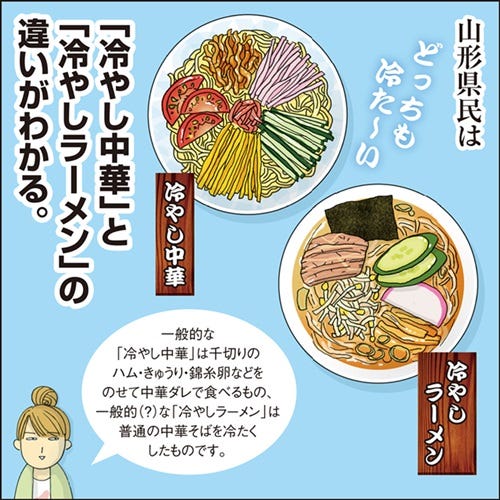 1コマ漫画 日本列島あるあるツアー 157 山形県民は冷やしラーメンと冷やし中華の違いを知っている マイナビニュース