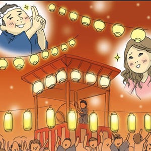 1コマ漫画 日本列島あるあるツアー 第60回 ノリ良すぎ! 愛知県と岐阜県の盆踊りは超激しい