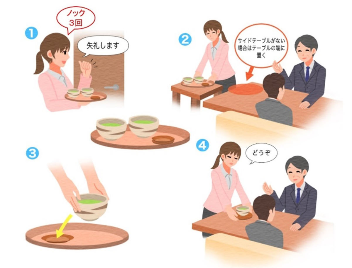 お茶出しの手順を確認しましょう