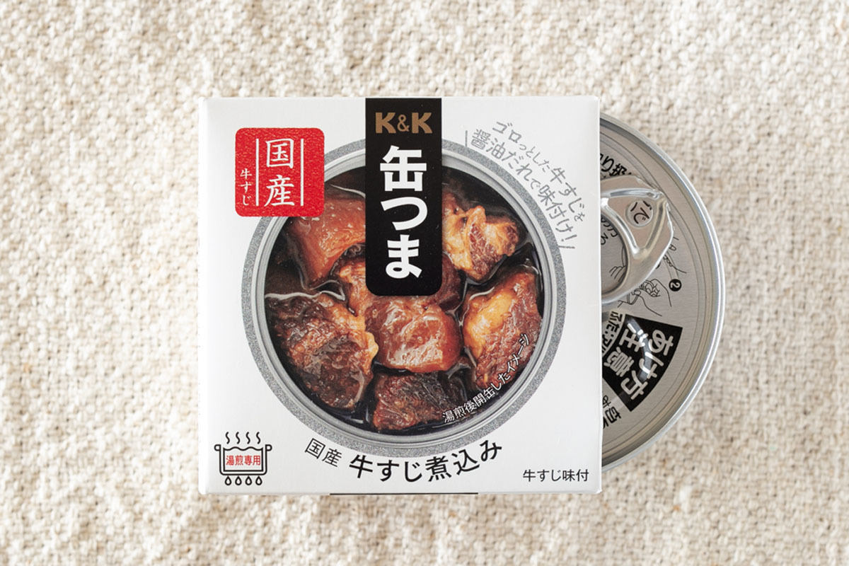 国分グループ本社/缶つま・国産牛すじ煮込み 75g 540円