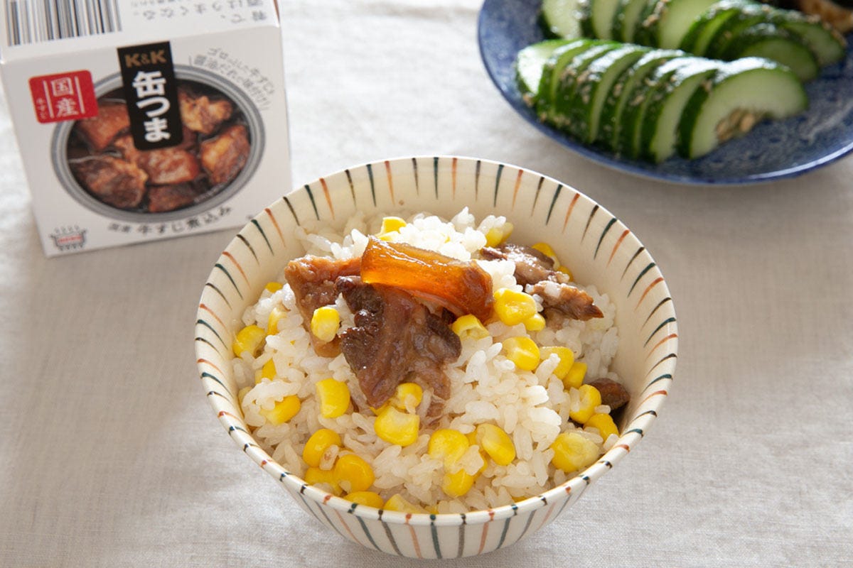 肉めしにして昼食に