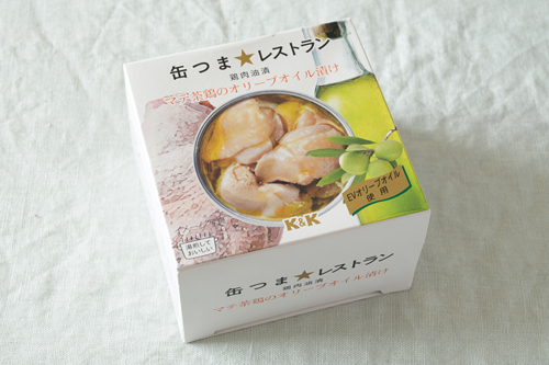 国分グループ本社/缶つまレストラン マテ茶鶏のオリーブオイル漬け 150g 税別460円