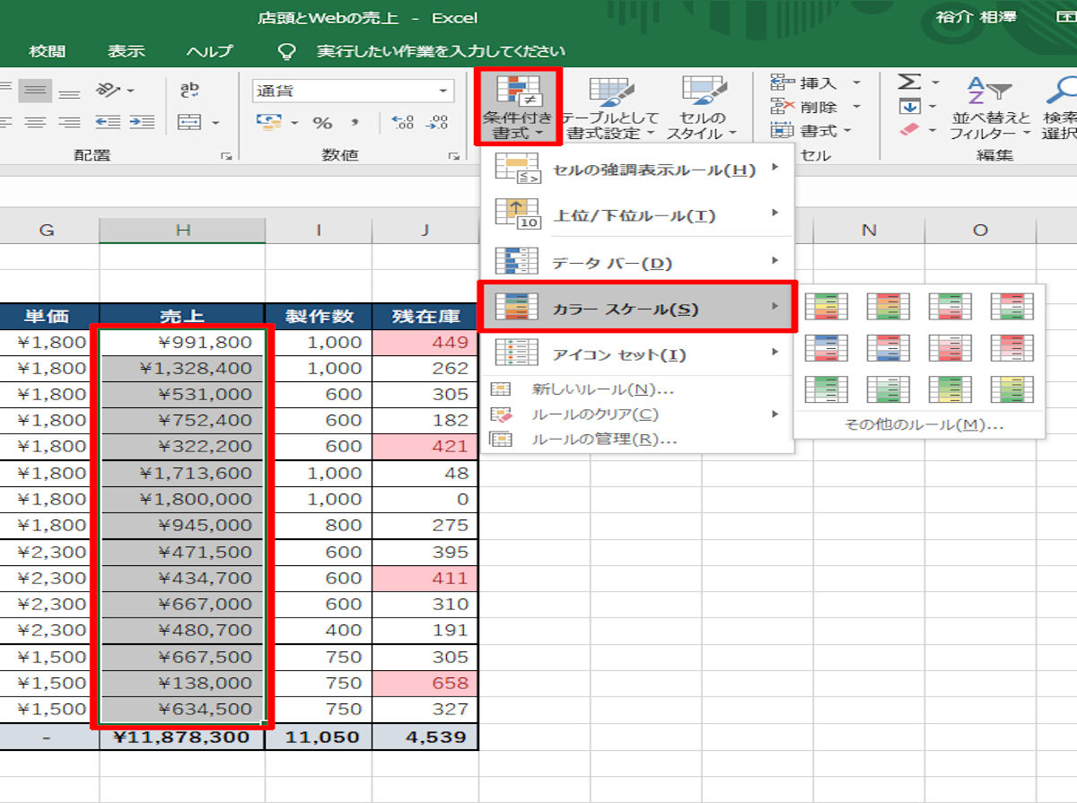 Excelデータ分析の基本ワザ 6 Excelで特異なデータを一目で見定める 条件付き書式 の使い方 Tech