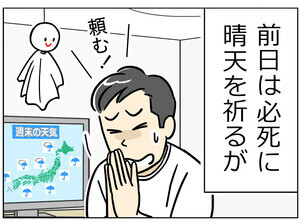 ゴルフあるある 第20回 【漫画】天気予報にやたら敏感になった