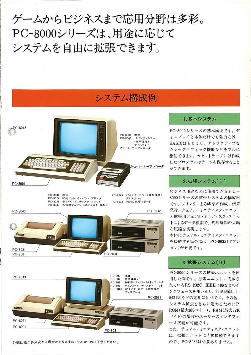 あの日あの時あのコンピュータ(13) 「8ビット御三家」最終形への夜明け前(その2) - NEC「PC-8001」 | マイナビニュース