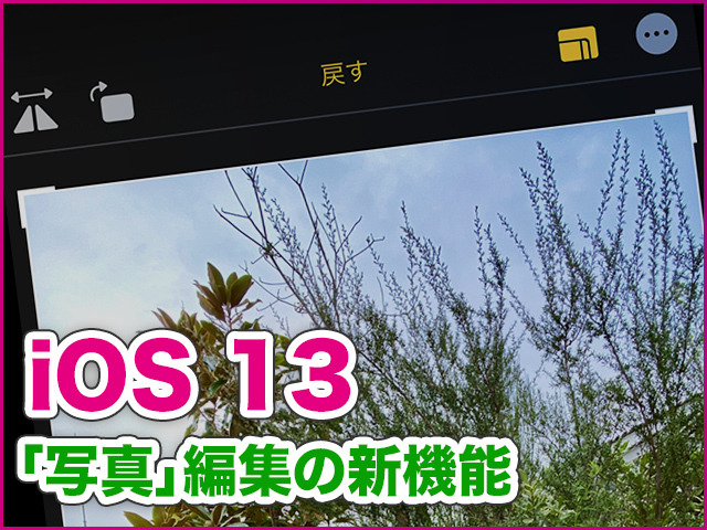 Ios 13の新機能 写真 の編集機能が向上 動画にも対応 Iphone基本の き 369 マイナビニュース