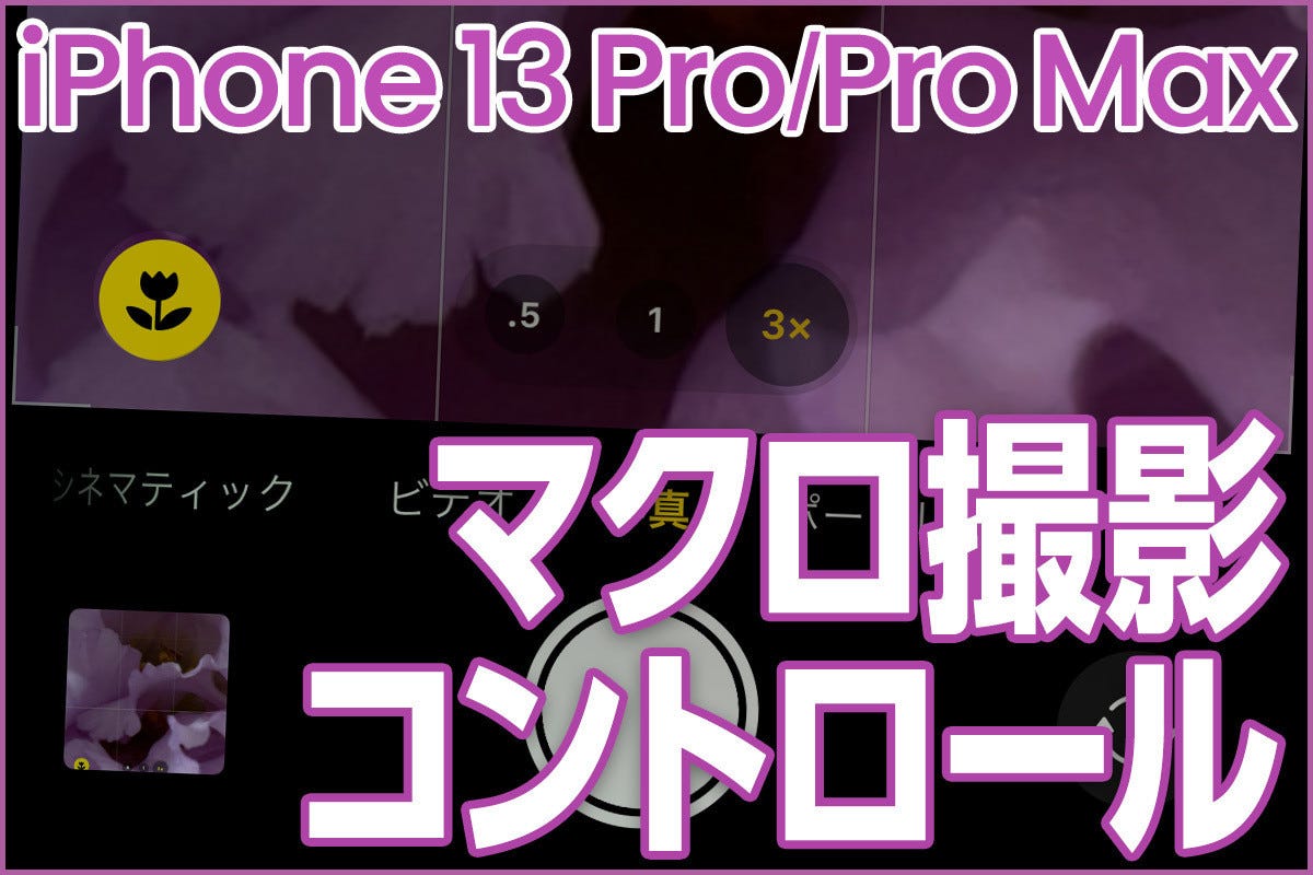 Iphone 13 Proの マクロ撮影 と マクロ撮影コントロール の使い方 Iphone基本の き 479 マイナビニュース