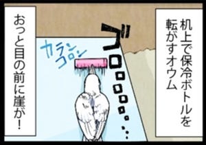 漫画「いたずらオウムの生活雑記」 第709回 目の前に崖が!