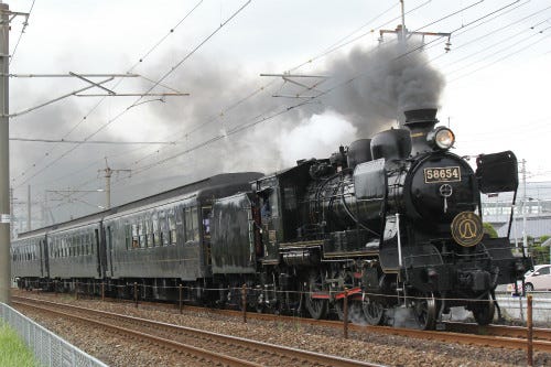 Jr九州の車両 列車 4 Sl人吉 蒸気機関車8620形58654号機が牽引