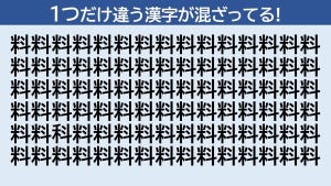 脳トレクイズ 第115回 【中級】1つだけ違う漢字はどーこだ!? - 30秒以内に見つけたい!